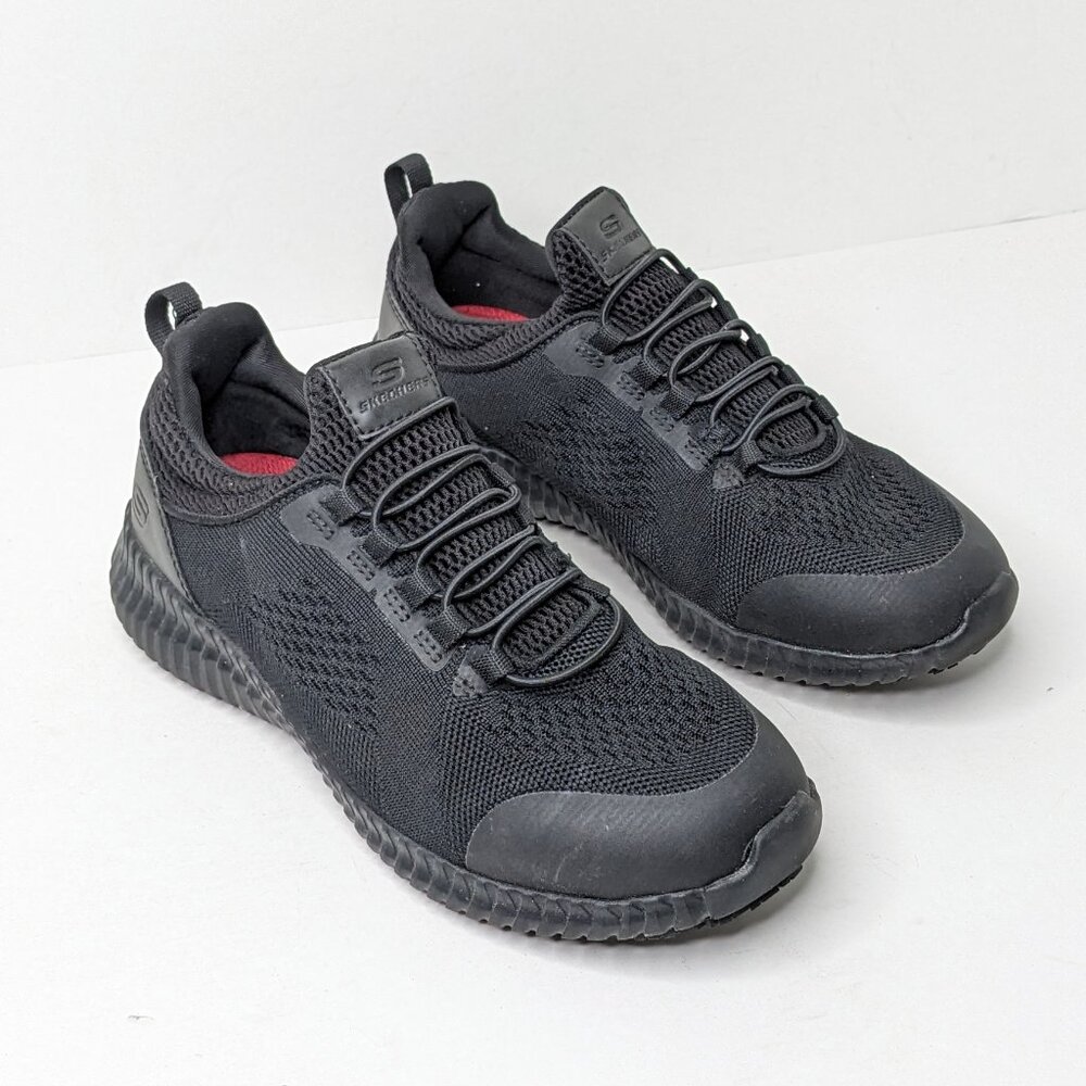 Skechers Work Cessnock Service Sneakers, Black, Women's 6 Wide